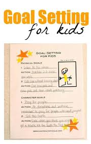 Goal Setting For Kids Free Printable I Can Teach My Child Kids Goals Kids Money Goal Setting