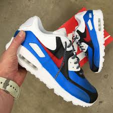 Custom Hand Painted Nike Air Max 90 Running Shoes America Theme Nike Air Max Nike Air Max 90 Painted Nikes