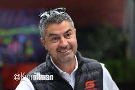 MASSI BACK Australian Michael Masi is in the paddock today enjoying the  festivities, but I must say I was surprised to see a big Michael Masi head  out