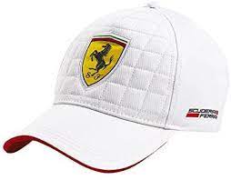Ferrari White Quilt Stitch Hat Cap Formula 1 Car Accessories Online Market In 2021 Quilt Stitching Hats White Quilt