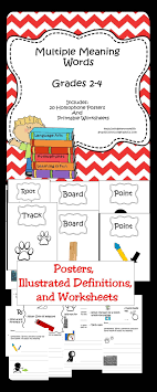 Multiple Meanings Homonyms Homophones Multiple Meaning Words Reading Classroom Teaching Reading