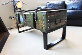 Upcycled Large Vintage Military Crate By Animaverdefurniture Military Furniture Crate Furniture Military Decor