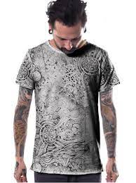 Check spelling or type a new query. Men S Full Print T Shirt Raw Cut Edges Street Art Quality Cotton Top In Light Grey Street Habit
