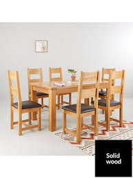 oakland 170cm solid wood dining table +