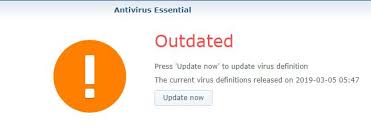 Av Essential Gets Stuck Updating Virus Definitions Synology Community
