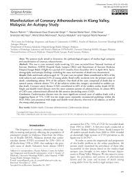 About coronary heart disease treatment. Pdf Manifestation Of Coronary Atherosclerosis In Klang Valley Malaysia An Autopsy Study