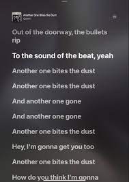 Queen Another One Bites The Dust Cool Lyrics Lyrics Songs