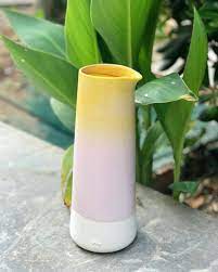 Pinguim Karaffe Gelb Rosa Gesprenkelt Karaffe Rosa Gelb