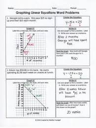 Graphing Linear Equations Word Problems By Madilyn Yuengel Tpt Graphing Linear Equations Linear Equations Word Problems