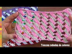 Alpaca jersey de dos colores, unidos por una única web. 200 Ideas De Puntos Fantasia En Crochet Crochet Stitches Croche Tejidos A Crochet Puntos