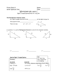 Set your pair of compasses to the length of the hypotenuse (or any length, as long as it stays constant). Worksheet 9a Part 2