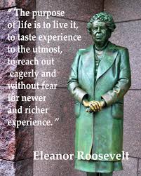 Mrs Roosevelt Nails Down The Purpose Of Life Life Buddha Statue Roosevelt