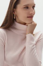 pull dylan b 100% cachemire rose clair femme