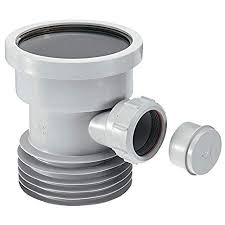 Mcalpine Dc1 Gr Bo Grey 110mm Drain Connector With O Seal Socket To Fit 110mm Pipe