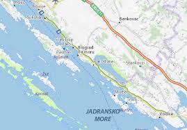 Atrakcje turystyczne i ciekawe miejsca w chorwacji. Mapa Michelin Pakostane Plan Pakostane Viamichelin