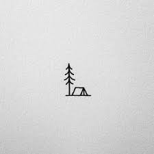 Simple tattoos are a great way to get a beautiful inking without going beyond your budget. Small Ten And Pine Tree Drawing Camping Tattoo Cute Tattoos Minimalist Tattoo