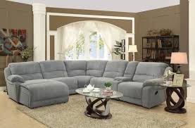 Mackenzie Silver Chenille Reclining Sectional Sofa 600017 Sectional Sofa With Recliner Microfiber Sectional Sofa Power Reclining Sectional Sofa