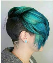 Super Short Teal Mermaid Pixie Hair Styles Short Hair Styles Short Hair Color