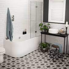 Such floor tiles can be found in so many versatile colors and designs, so you will for sure find the right one for your bathroom. Scintilla Black Pattern Tiles Walls And Floors
