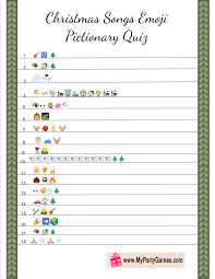 Christmas Songs Emoji Pictionary Quiz Free Free Christmas Songs Printable Christmas Quiz Emoji Christmas