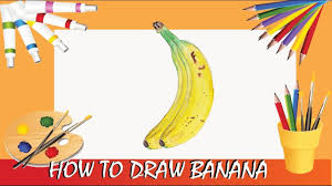 How To Draw A Banana Step By Step Water Color Drawings Banana Pastel Colors