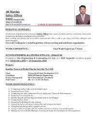 Safety Officer Cv