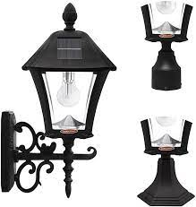 At dusk six bright white leds will turn on automatically and. Amazon Com Gama Sonic 106b033 Baytown Bulb Solar Light Fixture Lamp Only Black Tools Home Improvement