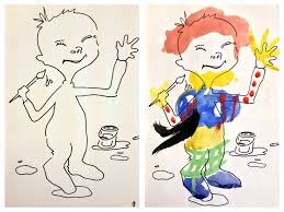 Painting Activity To Go With Book I Ain T Gonna Paint No More Kindergarten Preschool Art Visual Art Teacher Kindergarten Art Preschool Art