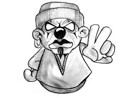 Gangsta bears with pistols vector illustrations. Gangster Joker Graffiti Drawings Novocom Top