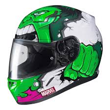 Shop Hjc Marvel Cl 17 Hulk Full Face Helmet By Size Color