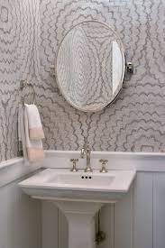 You Ll Love These Powder Rooms That Go Big On Style Powder Room Ideas Half Baths Powder Room Small Powder Room Design