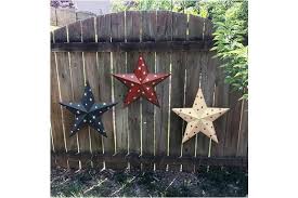 Wooden pillar candlestick hollow christmas tree snowflake star heart candle holder rustic wedding party decoration. 3 Pcs E View Metal Barn Star Patriotic Home Decor Primitive Indoor Outdoor Wall Art Rustic Hanging Stars Decorations For Walls Fence Porch House July Of 4th Decoration Matt Blatt