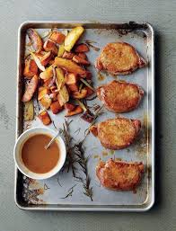 Cider Dijon Pork Chops With Roasted Sweet Potatoes And Apples Recipe Goop Sweet Potato And Apple Recipes Roasted Sweet Potatoes