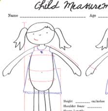 Freebie Child Measurement Chart Sewing
