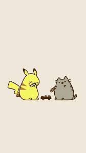 A festive pusheen lockscreen or background. Pusheen And Pikachu Wallpaper Kolpaper Awesome Free Hd Wallpapers