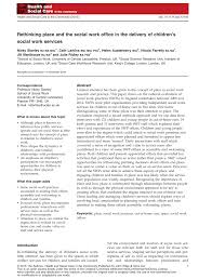 Owing to an increased number of services on offer, you have to be pretty much the home cleaners london will meet all of your requirements. Pdf Rethinking Place And The Social Work Office In The Delivery Of Children S Social Work Services