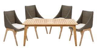 Retro Rattan Effect 4 Seater Dining Set Departments Diy At B Q Dining Set Seater Outdoor Furniture