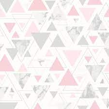 Jungle rassemble une collection de papier peint intissé facile à poser aux motifs représentant une opulence tropicale lumineuse et ultra tendance. Papier Peint Chantilly Triangle Marbre Geometrique Rose Gris Debona 5013 Cdiscount Bricolage