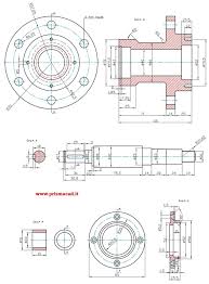 Flangia Con Albero Disegno Tecnico Disegni 3d Tecniche Di Disegno