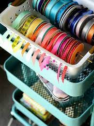 rainbow ribbon リボンの収納 手芸 収納 クラフトルーム