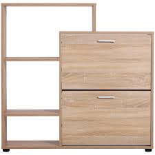 Homcom Scarpiera Design Moderno Salvaspazio 20 Paia Da Ingresso In Legno 101 5 X 25 5 X 98 Cm Eprice