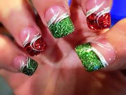 Red Nail Designs Well, gold and red nail polish.