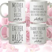 MOTHER and FATHER of the BRIDE Coffee Mug Set Mother of Bride Gift Father  of Bride Gift From Daughter to Mom and Dad Parents Keepsake Gift