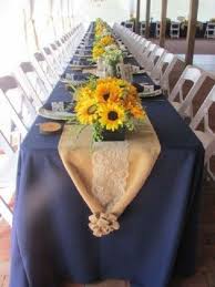 Navy And Burlap Sunflower Wedding Ideas Sunflower Wedding Decorations Sunflower Themed Wedding Burlap Wedding Table