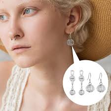 100 Pcs 4 Sizes Silver Plated Spiral Bead Cages Pendants,Stone Crystal  Holder Cage Ring for Jewelry Necklace Making DIY Craft