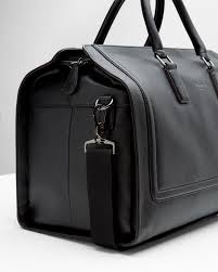 Ted Baker Leather Holdall Mens Travel Bag Leather Duffel