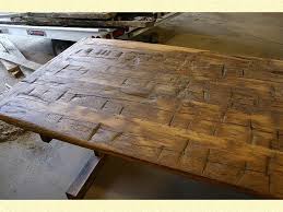 Reclaimed Wood Trestle Tables How To Antique Wood Hand Hewn Beams Old World Decorating