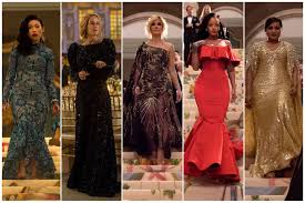 Starring sandra bullock, cate blanchett, anne hathaway, mindy kaling, sarah paulson, awkwafina, with. Ocean S 8 See Sandra Bullock And Rihanna S Met Gala Costumes Racked