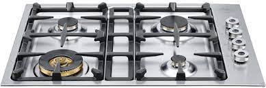 Bertazzoni Qb30400xlp 30 Inch Gas Cooktop With 4 Sealed Burners 18 000 Btu Brass Power Burner Continuous Grates Electronic Ignition And Low Profile Borders Cooktop Gas Cooktop Cooktop Gas