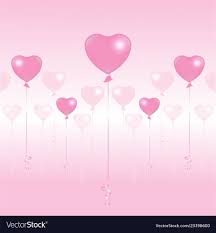 Valentines Day Light Pink And Pink Balloons On Vector Image